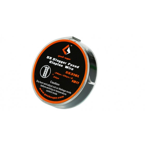 GEEKVAPE Resistenza SS Stagger Fused Clapton Wire (26GA+32GA)x2+32GA 10ft
